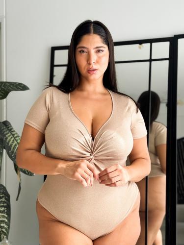 Body Nudo Chic Manga Corta