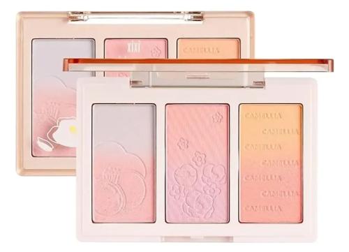 Xixi Paleta Maquillaje Rubor Iluminador Contorno Asiaticos Importados Originales - Miniatura 3