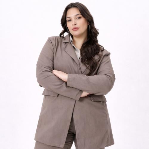 Blazer Largo de Bengalina con Forrería