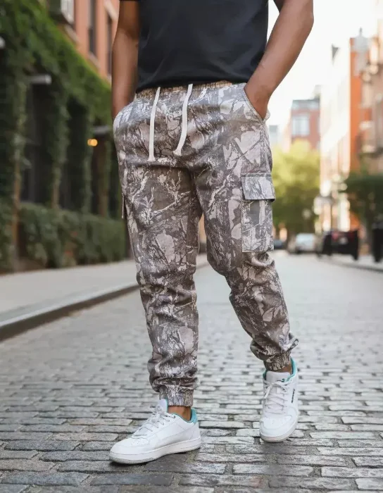 Jogger Cargo Beige Camuflado  Hombre