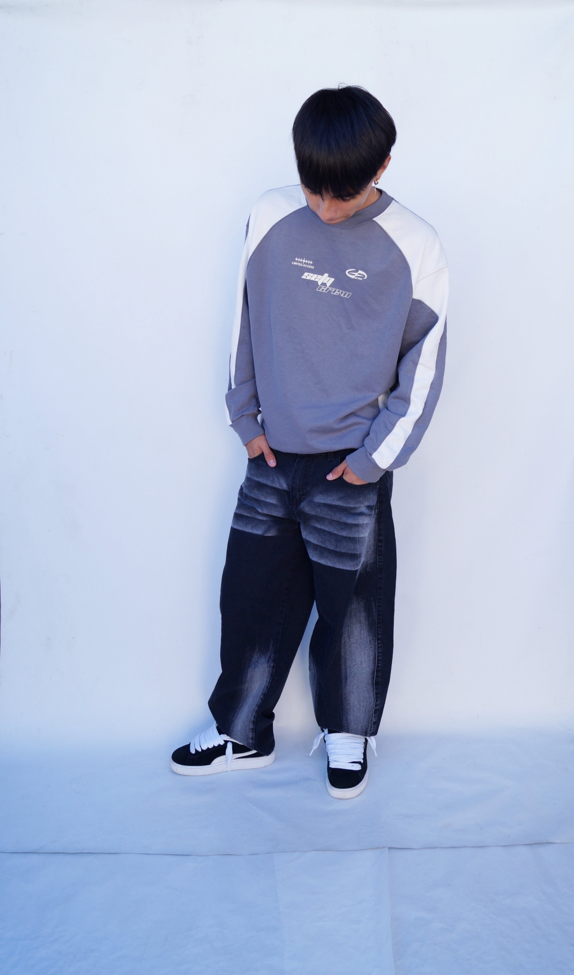 Baggy Negro Barrido Juvenil - Imagen 2
