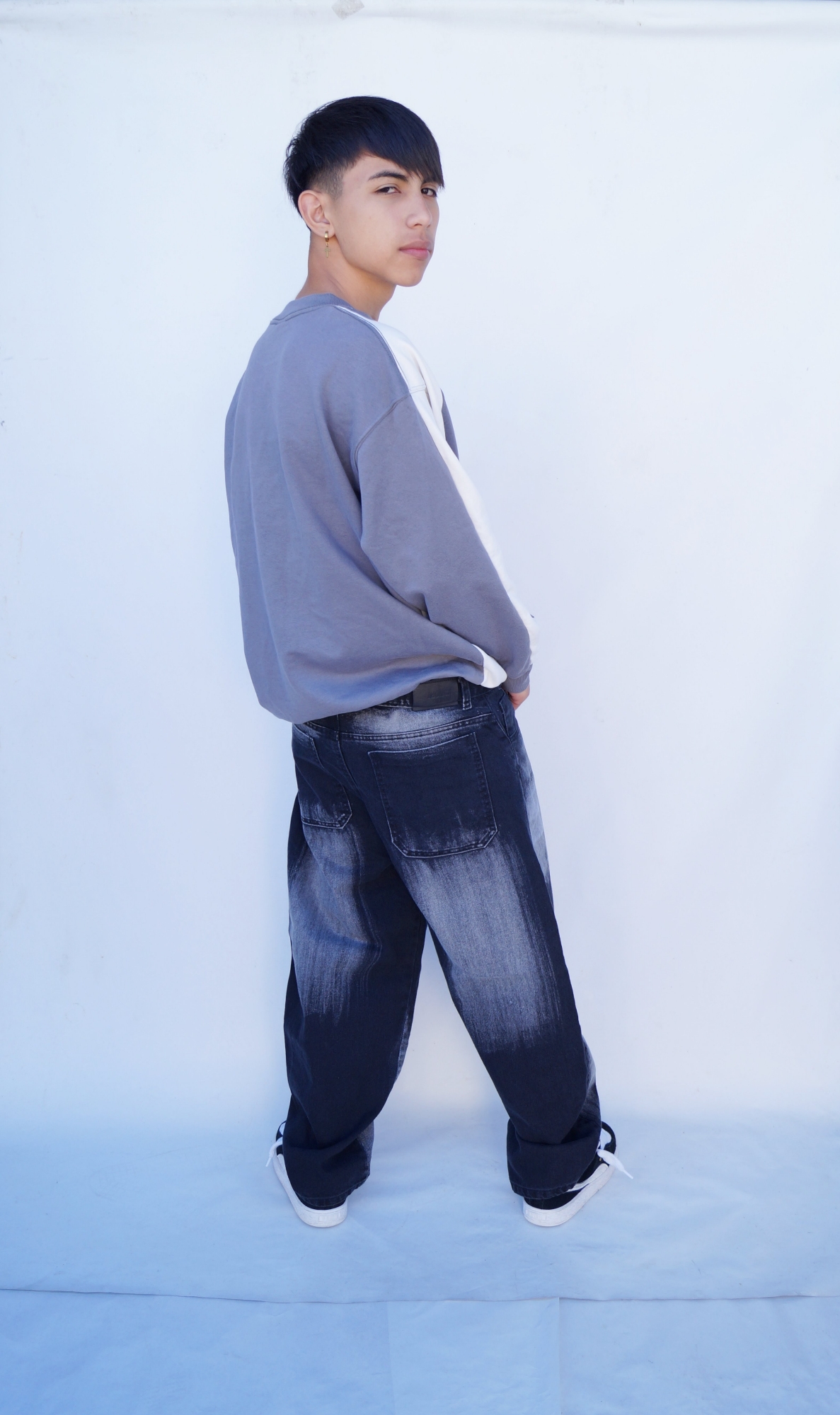 Baggy Negro Barrido Juvenil - Imagen 3