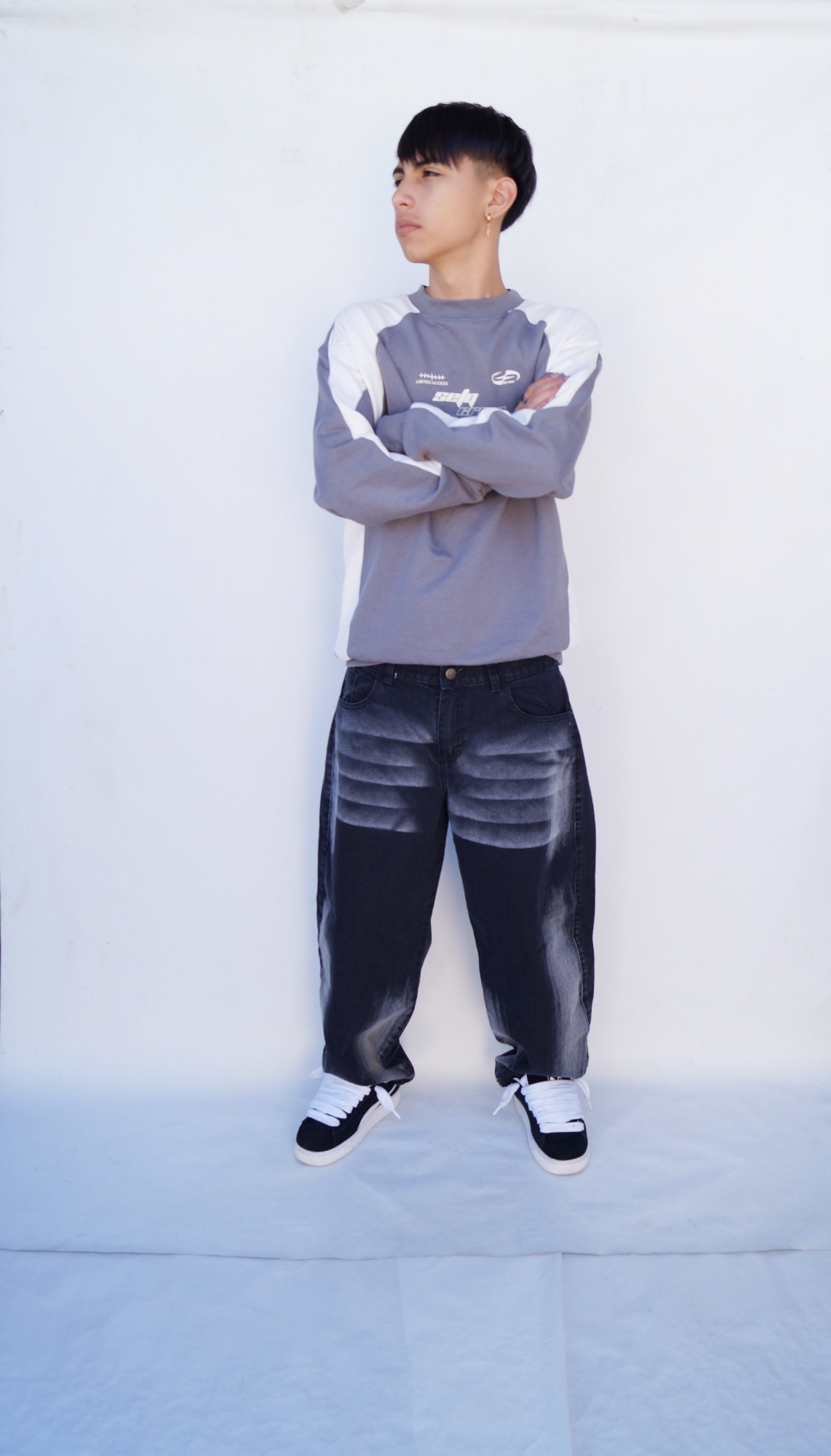 Baggy Negro Barrido Juvenil - Imagen 4