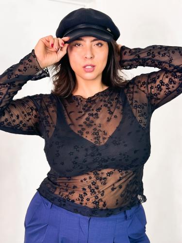 Camiseta Zoe Tul Flock