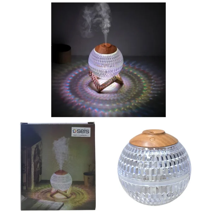 Humidificador Madera Vaporizador Rgb Usb (av5201)
