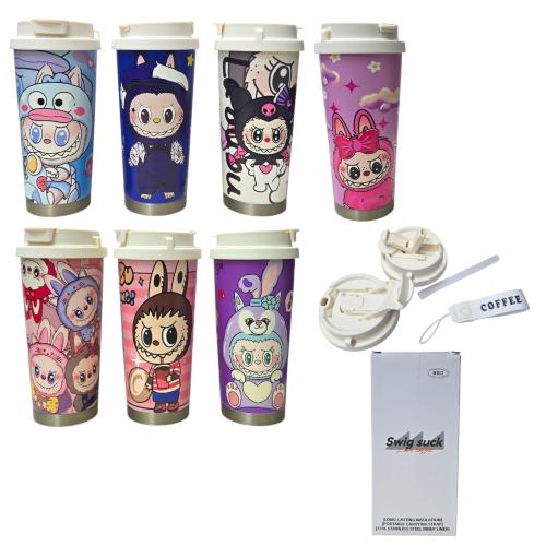 Vaso Termico Labubu 500ml C/ Sorbete y Correa (av5609)