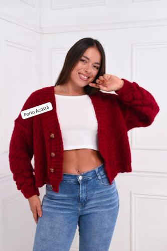 Cardigan Manga Calado