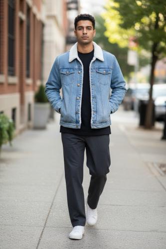 Campera Jeans con Corderito ( Celeste) - Miniatura 2
