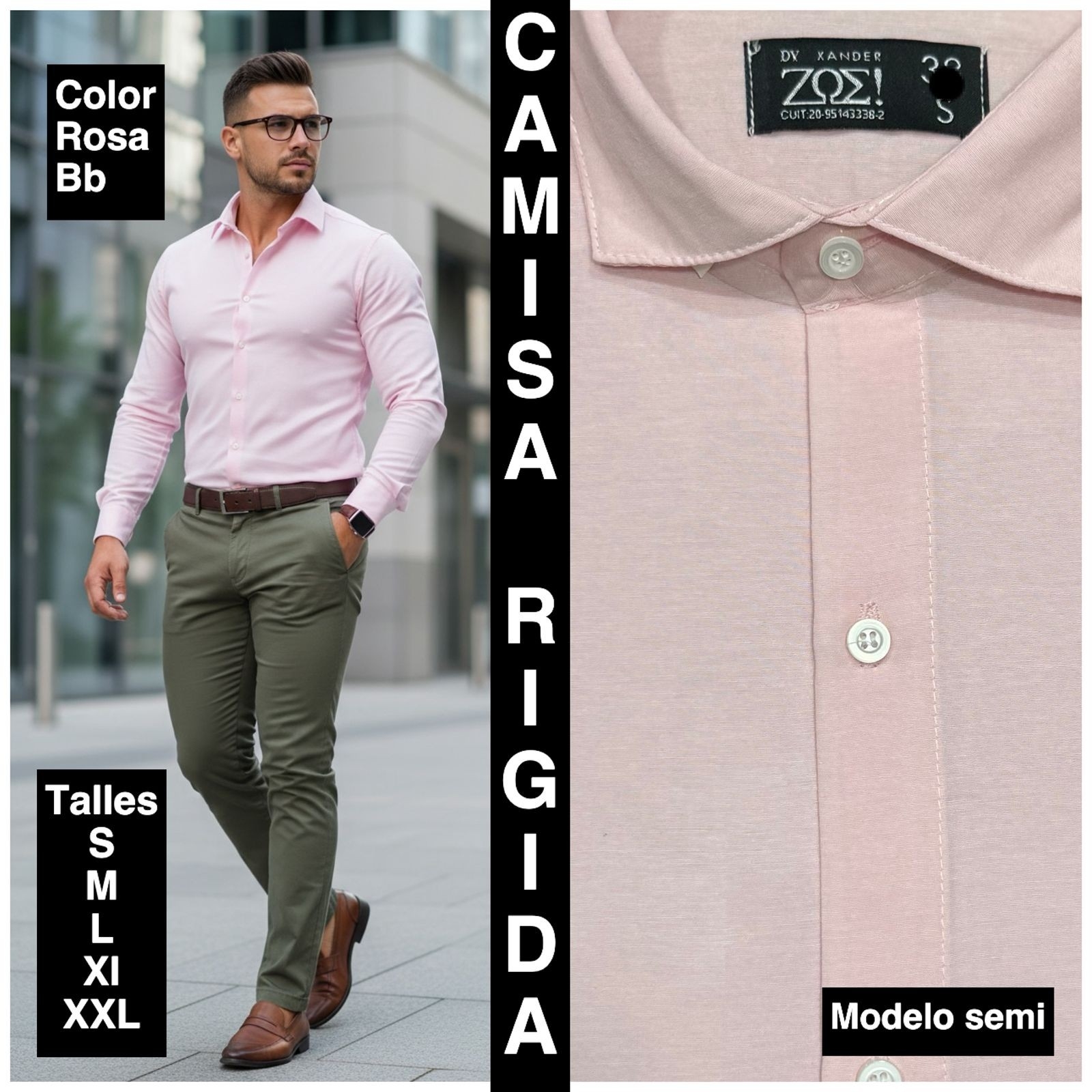 Camisas Lisas  Modelo  Semi  Entalladas  Rigidas - Imagen 7