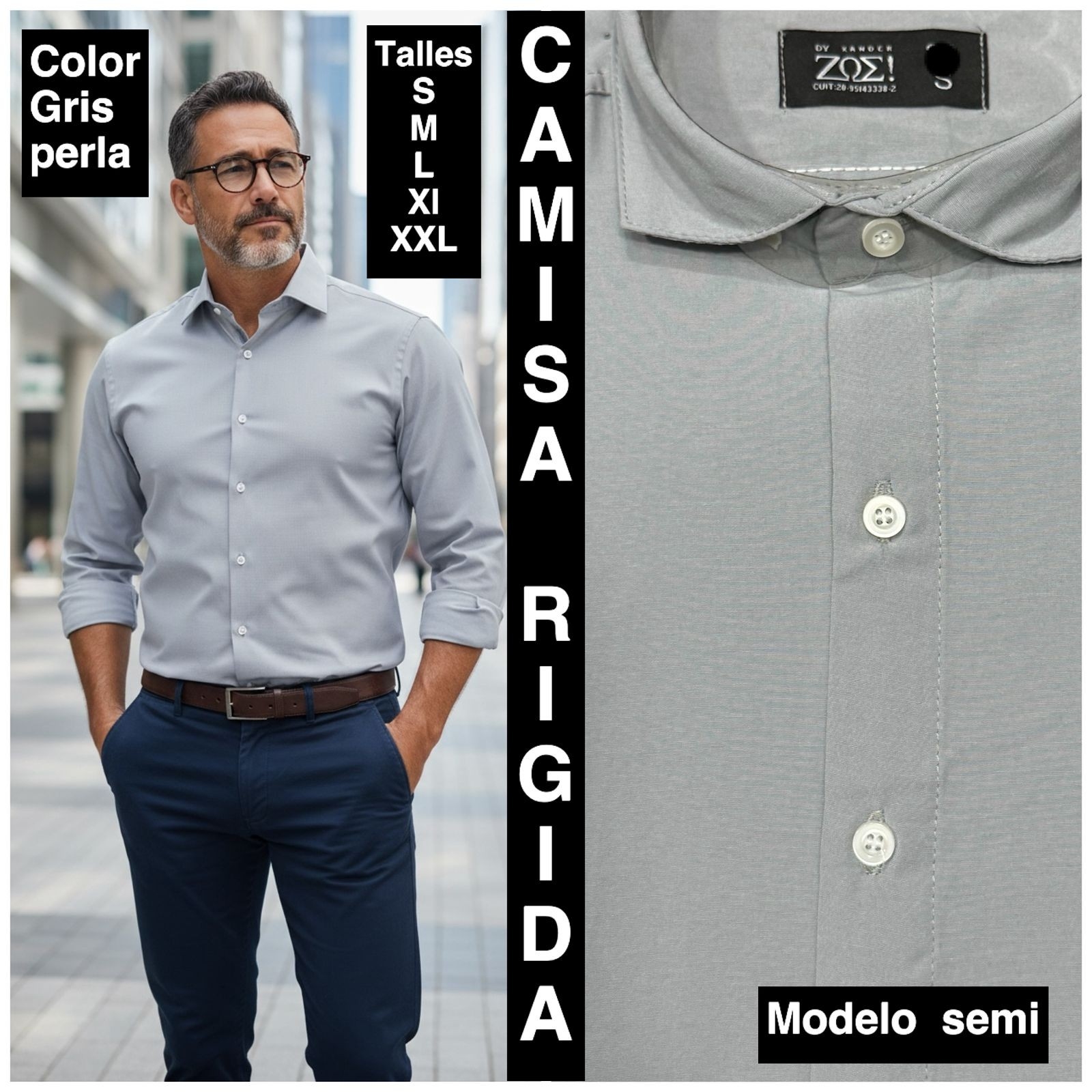 Camisas Lisas  Modelo  Semi  Entalladas  Rigidas - Imagen 9