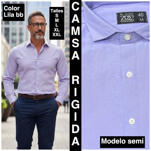 Camisas Lisas  Modelo  Semi  Entalladas  Rigidas - Miniatura 5