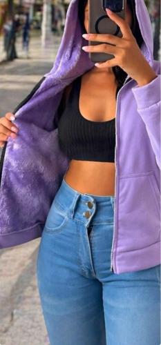 Campera Jersey con Piel