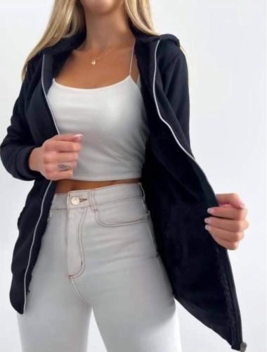 Campera Jersey con Piel - Miniatura 3