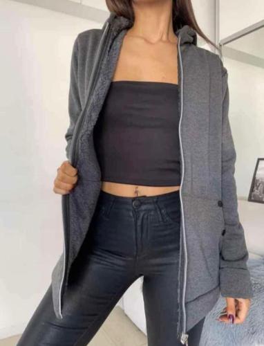 Campera Jersey con Piel - Miniatura 4