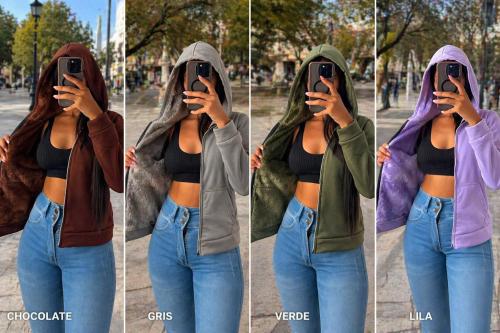 Campera Jersey con Piel - Miniatura 5