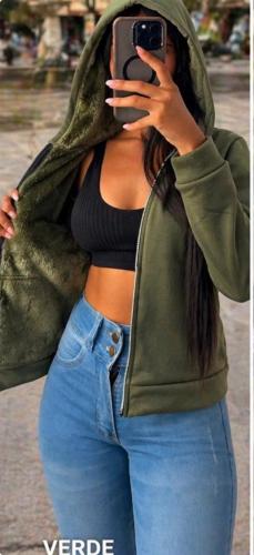 Campera Jersey con Piel - Miniatura 4