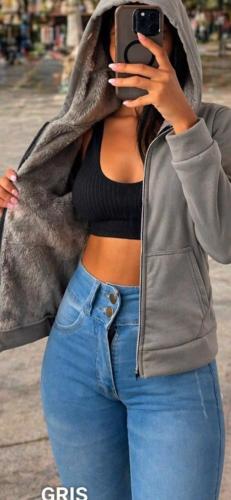 Campera Jersey con Piel - Miniatura 5