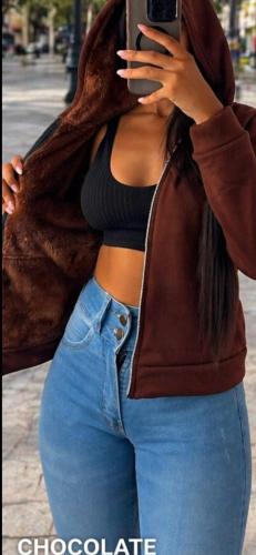 Campera Jersey con Piel - Miniatura 6