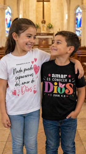 Remeras Cristianas para Niños Hermosa Calidad