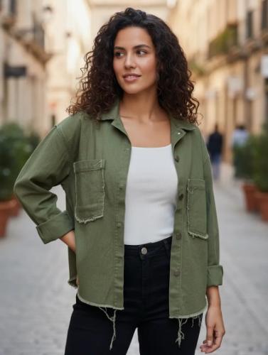 Camisaco Oversize de Gabardina - Miniatura 2