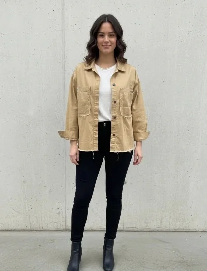 Camisaco Oversize de Gabardina