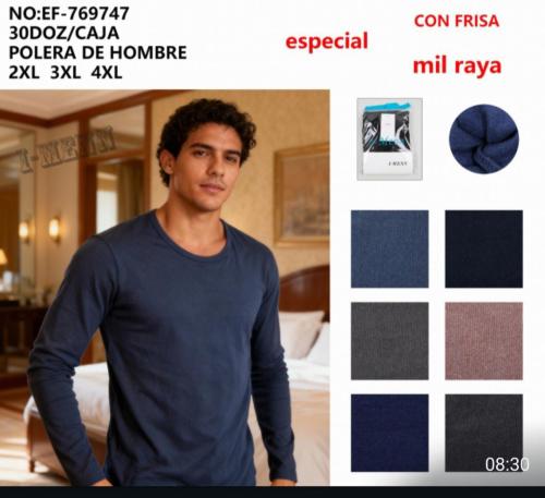 Camiseta Térmica Hombre (mil Rayas)