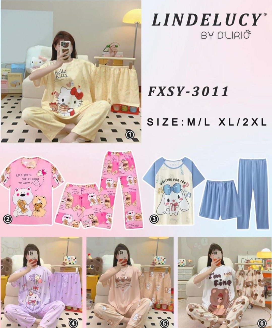 Pijamas de 3 Piezas - Imagen 2
