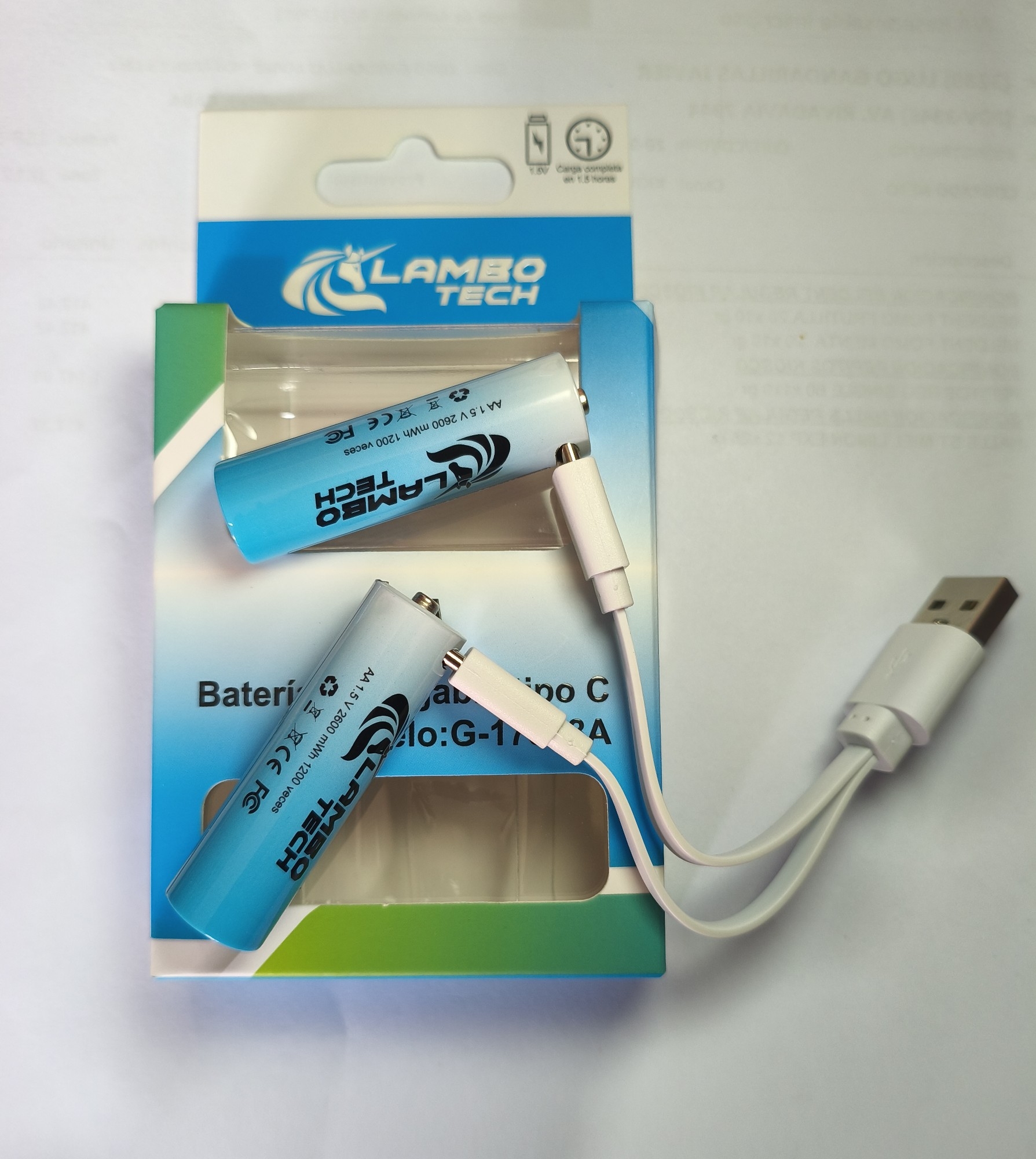 Pilas Recargables Aa y Aaa con Carga Tipo C - Imagen 3