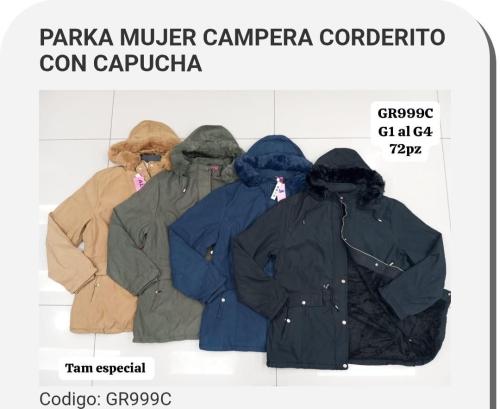 Parka Mujer Tela Importada Premium