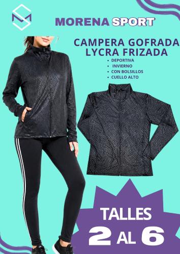 Campera Deportiva Gofrada Lycra Frizada
