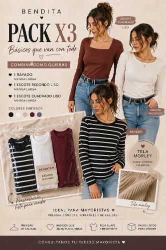 Pack X3 Morley Básicas
