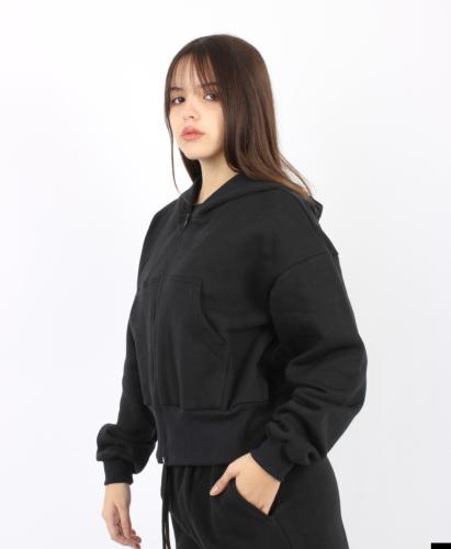 Campera de Friza Crop Overzize