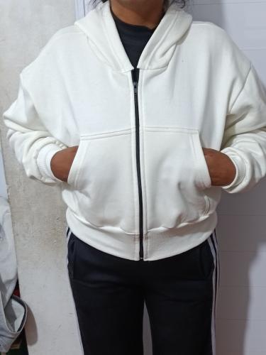 Campera de Friza Crop Overzize - Miniatura 3