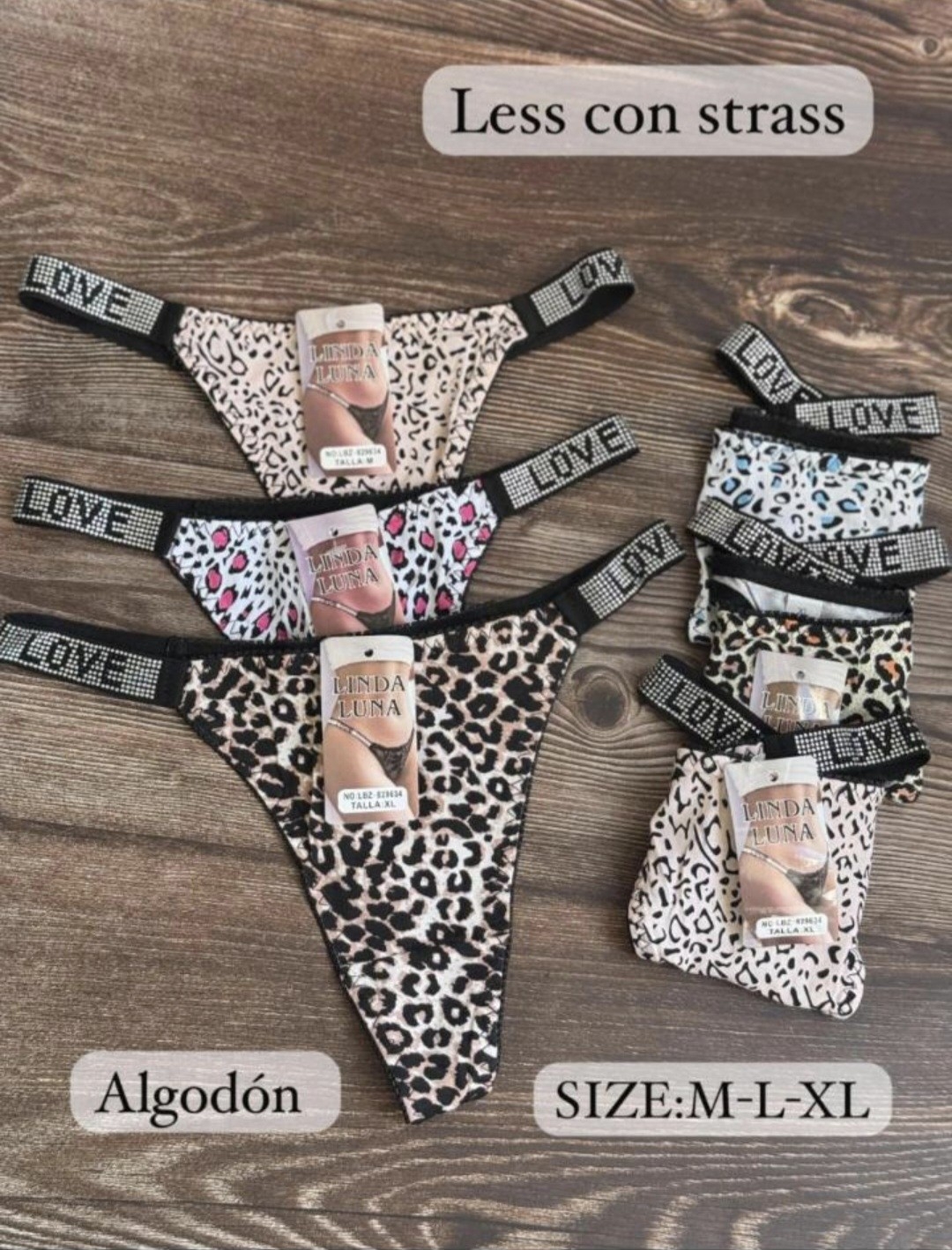 Less Love con Stras Animal Print - Imagen 1