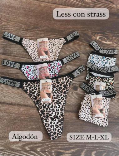 Less Love con Stras Animal Print