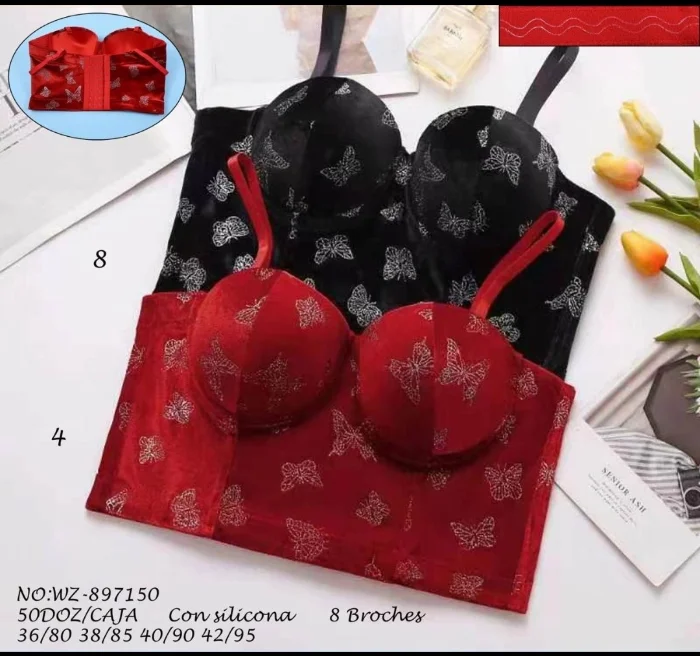 Corset Gamuzado Mariposa