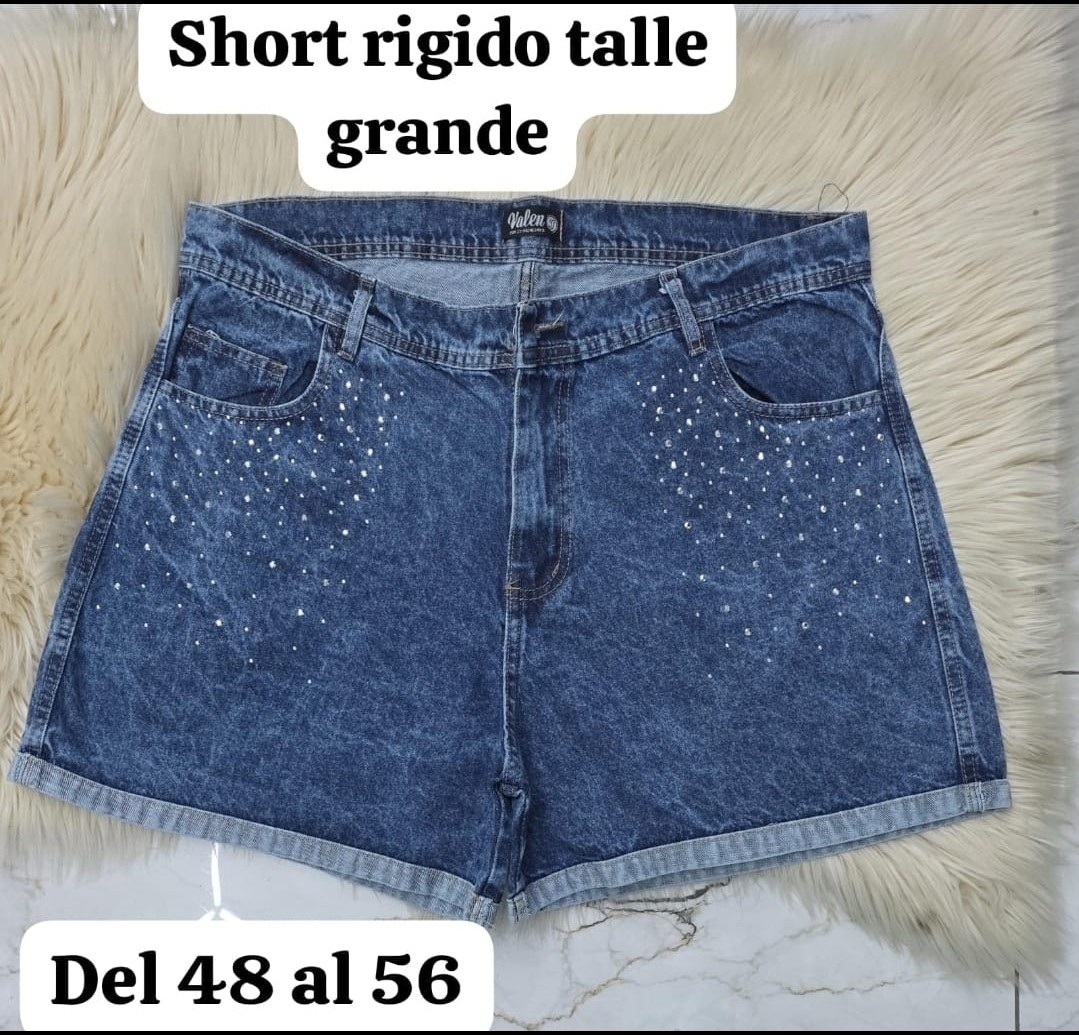 Short Jean Brillos Lisos Talles Especiales - Imagen 5