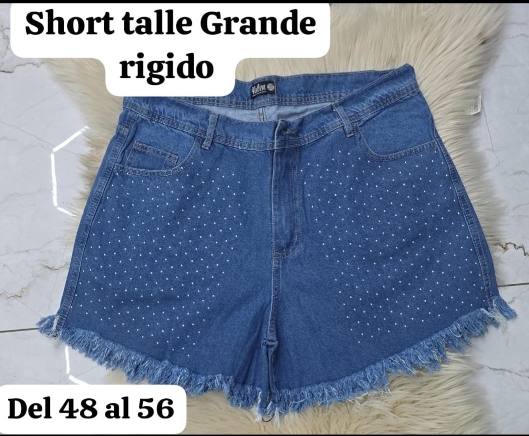 Short Jean Brillos Lisos Talles Especiales - Imagen 6