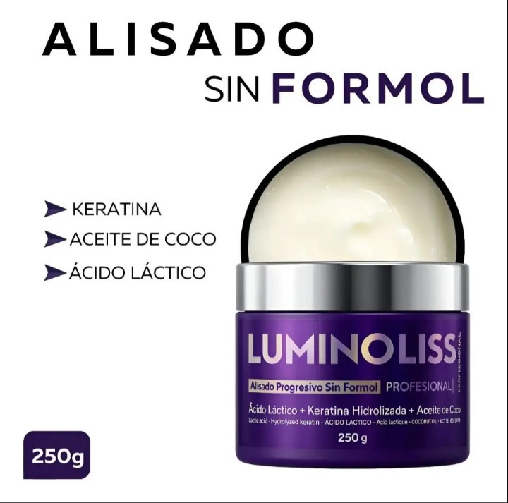 Luminoliss Kit Alisado sin Formol 250g + Shampoo Técnico 300ml - Imagen 4