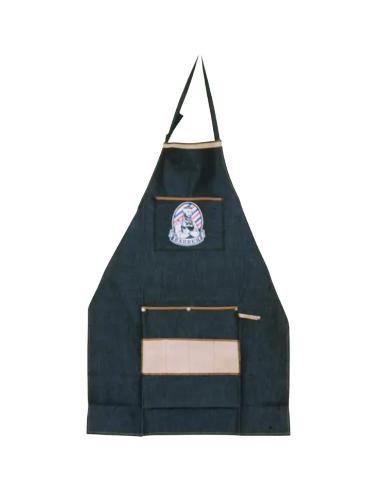 Delantal de Jeans Bolsillo con Diseño Talle Único Amplio