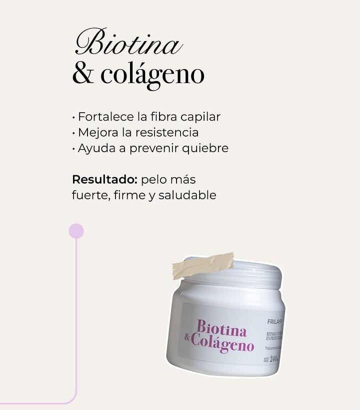 Frilayp Biotina y Colágeno Máscara Nutrición y Reparación Capilar X 250g - Imagen 4