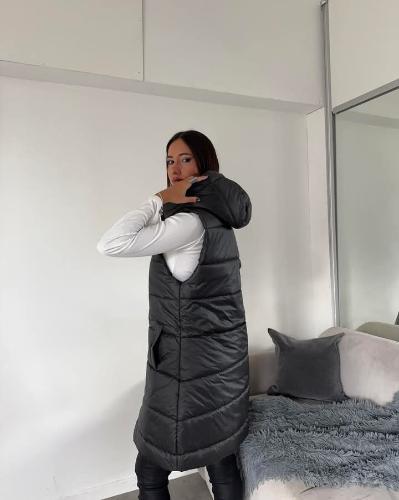Chaleco Puffer Largo - Miniatura 2