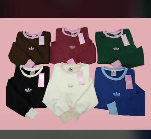 Buzos Adidas  Modelo Manuela  Logos Bordados   Friza Invisible - Miniatura 4