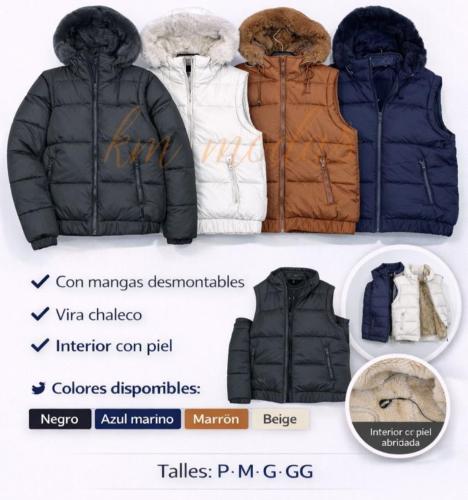 Puffer Chaleco 2 en 1 Novedad Campera Importada de Mujer