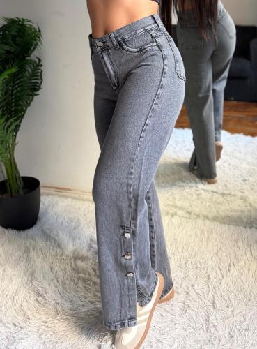 Jean Wide Leg Gris - Miniatura 2