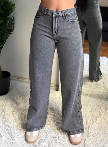 Jean Wide Leg Gris - Miniatura 4