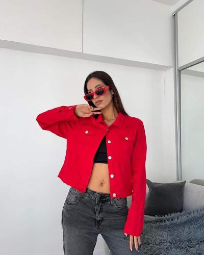 Campera Jeans Rojo - Miniatura 3