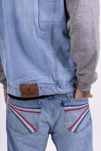 Camperas de Jeans con Mangas de  Frisa de Hombre - Miniatura 8