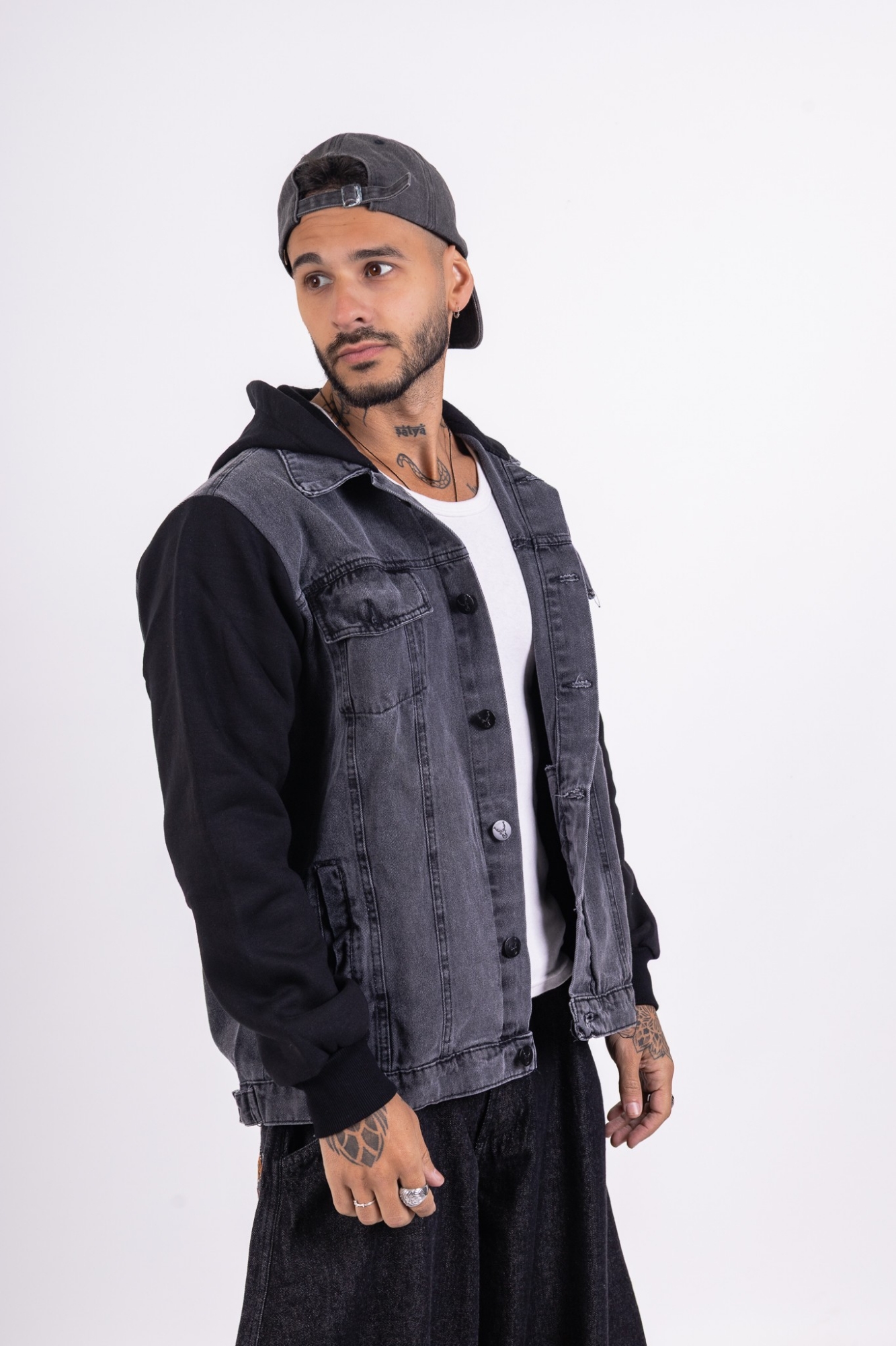 Camperas de Jeans con Mangas de Frisa de Hombre - Imagen 2