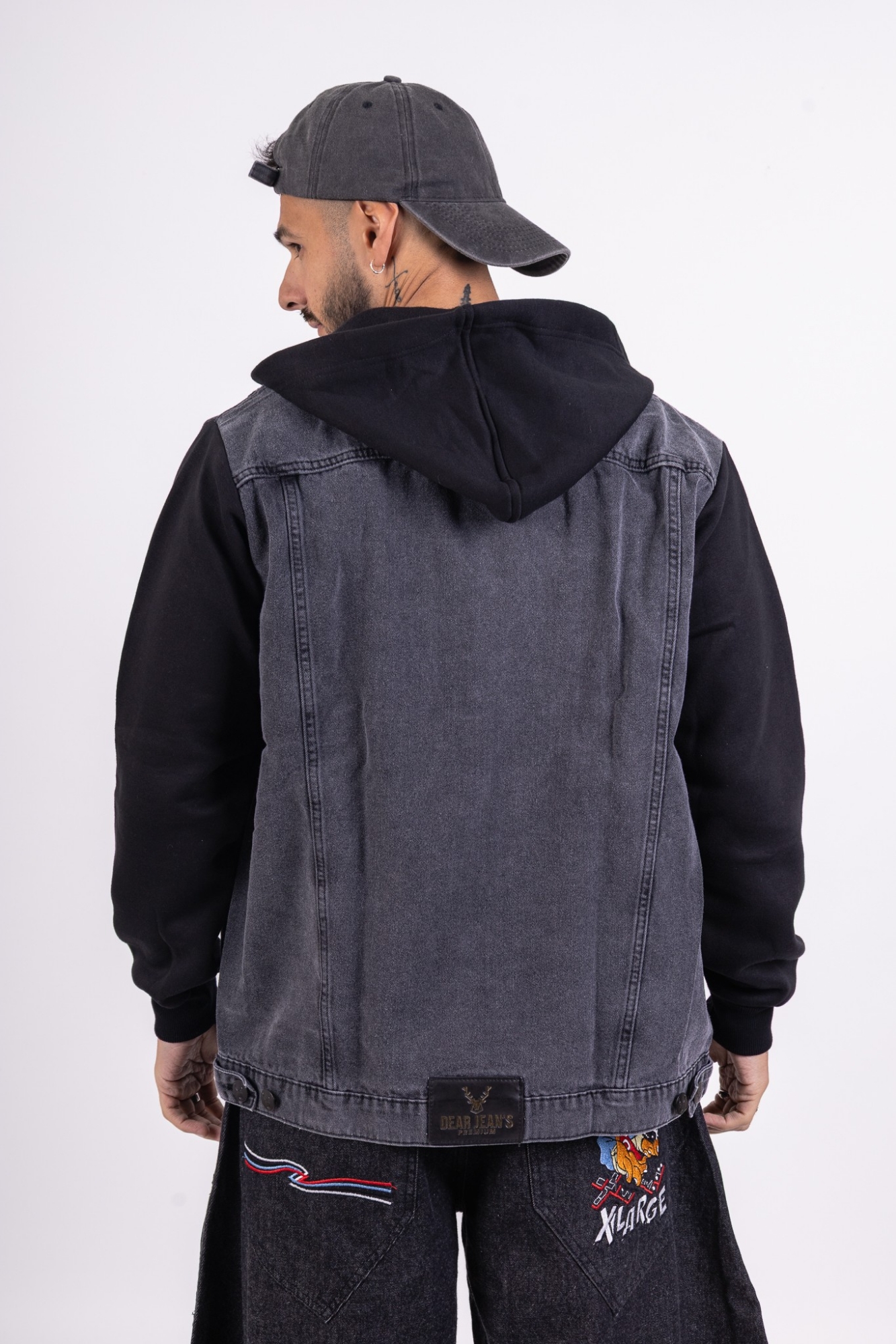 Camperas de Jeans con Mangas de Frisa de Hombre - Imagen 3